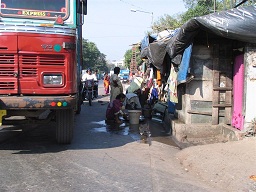 People live everywhere in Mumbai